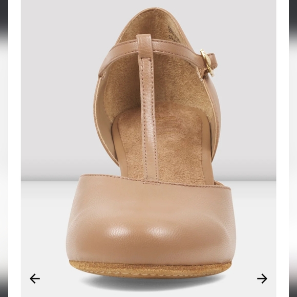 BLOCH Ladies Split Flex Leather Character T Strap Shoes Tan New Size 7 S0390L - Picture 5 of 12